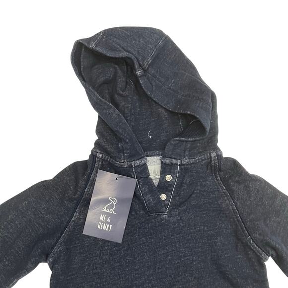 NWT Me & Henry 3/6M Navy James Hooded Top - Picture 3 of 5